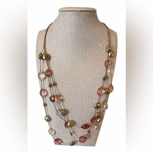 #654 NY & Company Multi-Strand‎ Beaded Necklace